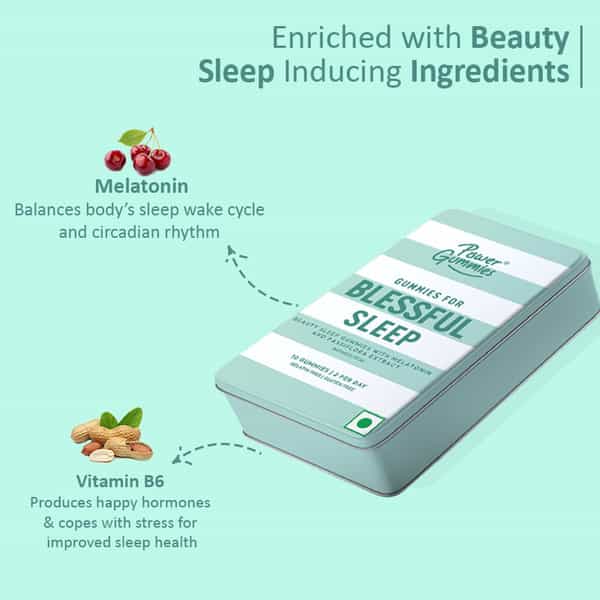 Power Gummies - Blessful Sleep Gummies | Women & Men | Fruit Flavour - 10 Gummies | 5 Day Pack