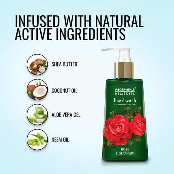 Morpheme Remedies Hand Wash Rose & Geranium 250Ml