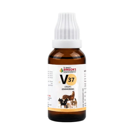 Bakson Homoeopathy V37 Drops | Endocrine |For Veterinary Use | 30 Ml