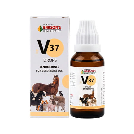 Bakson Homoeopathy V37 Drops | Endocrine |For Veterinary Use | 30 Ml
