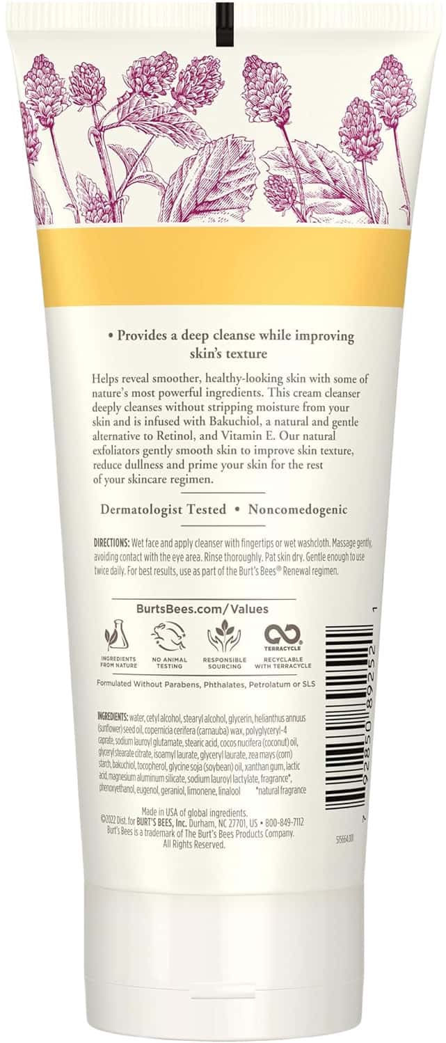 Burt'S Bees Facial Cleanser | Renewal Refining | 170g