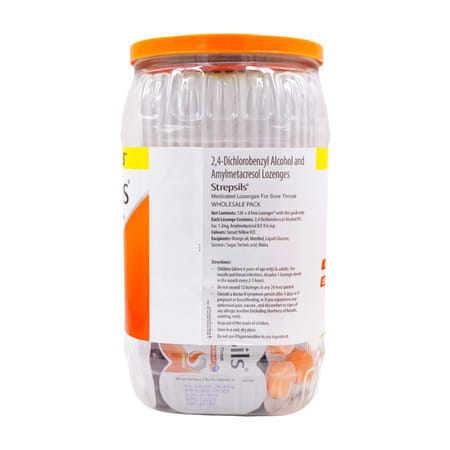 Strepsils Orange Flavour Jar 120 + 8 Free Lozenges
