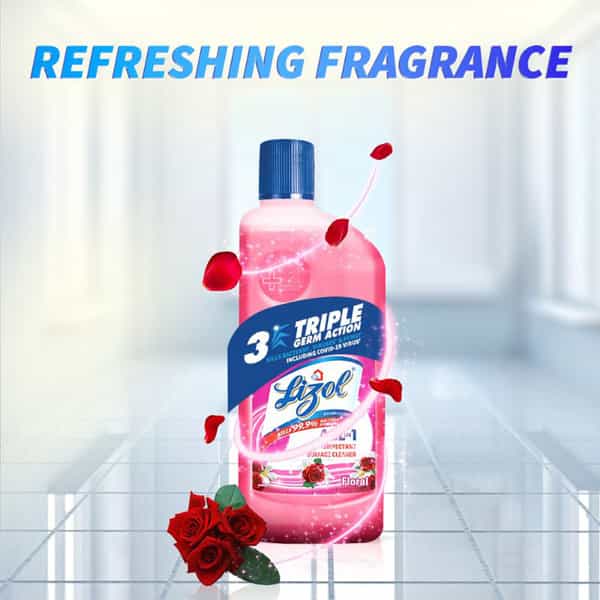 Lizol Floral Disinfectant Floor Cleaner Liquid Bottle Of 500 Ml