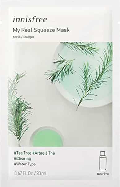 Innisfree My Real Squeeze Sheet Mask - Tea Tree- 1 Pc