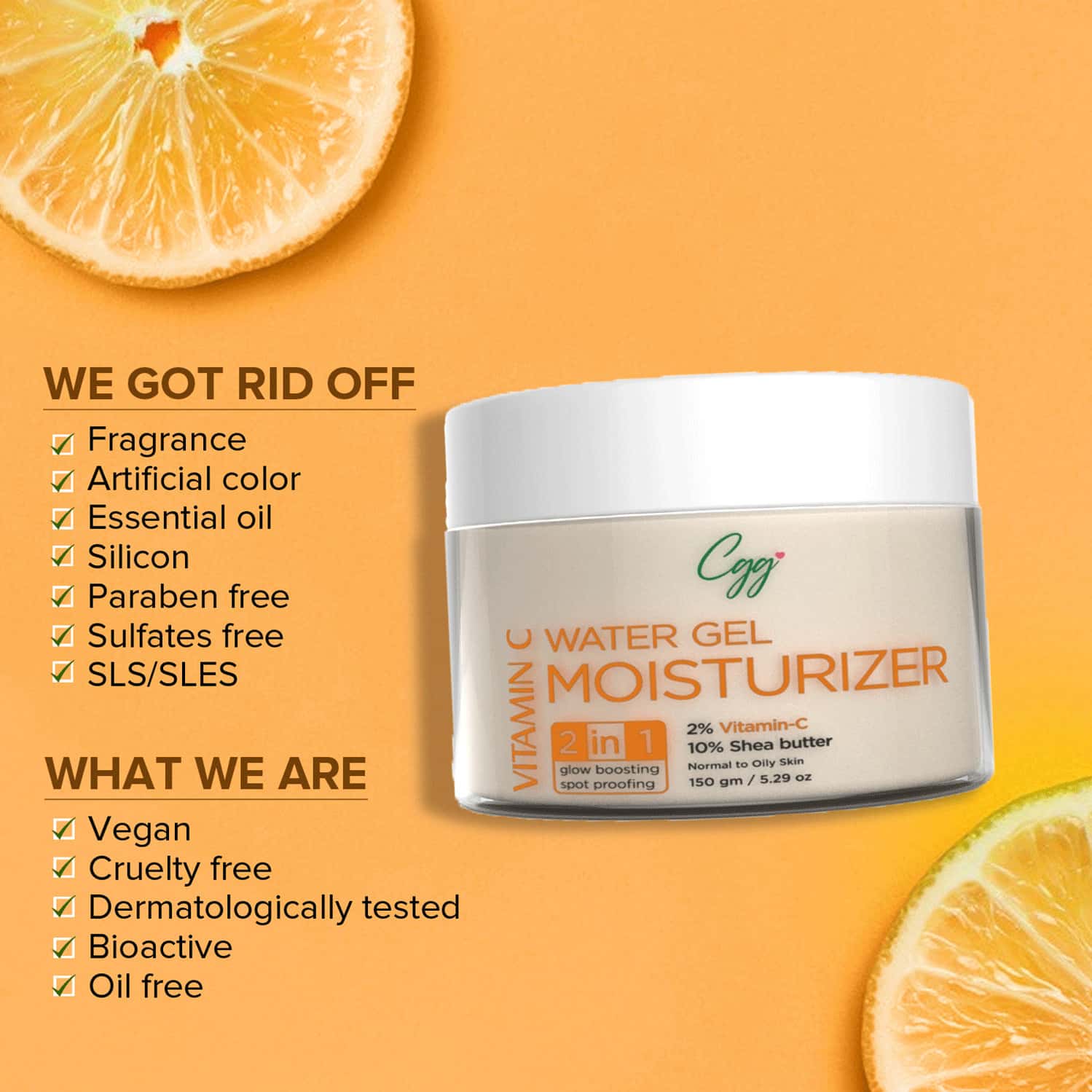 Buy CGG COSMETICS VITAMIN C WATER GEL MOISTURIZER 2 IN 1 DARK SPOTS