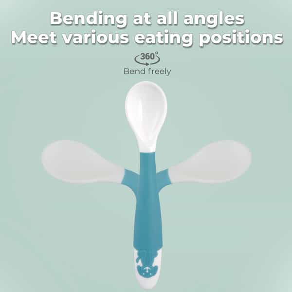 R For Rabbit Safe Feed Duo Spoon Set Blue