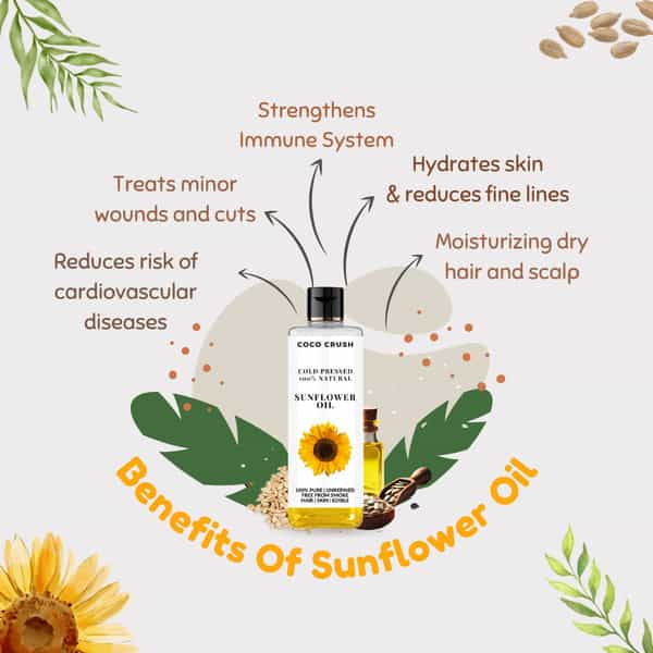 Coco Crush Cold Pressed Sunflower Oil - 100Ml