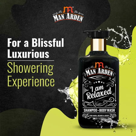 Man Arden Relaxing Combo Relaxed Shampoo - Body Wash 250Ml + Beard & Face Wash 100Ml