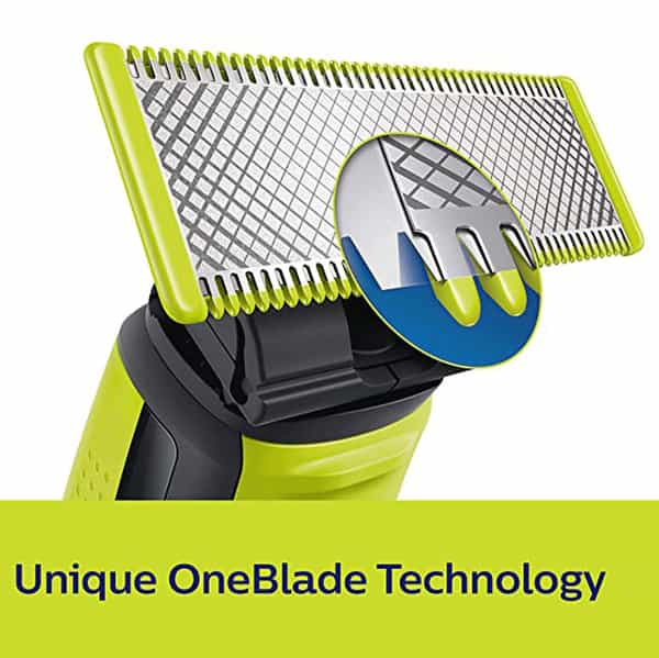 Philips Qp2525/10 Cordless Oneblade Hybrid Trimmer&Shaver With 3Trimming Combs-Lime Green