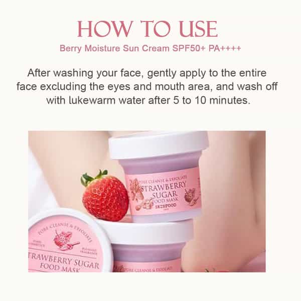 Skinfood Strawberry Sugar Food Mask - Korean Face Cleanser - Korean Skincare - 120G