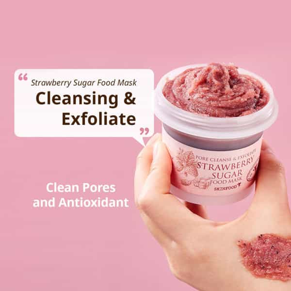 Skinfood Strawberry Sugar Food Mask - Korean Face Cleanser - Korean Skincare - 120G