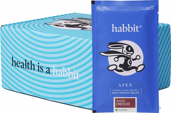 Habbit Apex Whey Isolate Protein Powder - 450 Gms 15 Servings | Double Chocolate Flavour