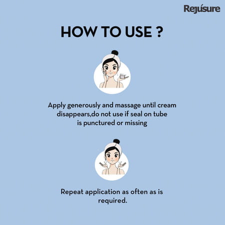 Rejusure Vitamin A + D Cream Moisturizes & Soothe Dry & Flaky Skin| Safe For Kids & Adults - 100gm