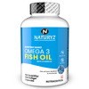 Naturyz Burpfree Omega 3 Fish Oil 2000 Mg With Vitamin D3 For Skin, Eyes,Heart & Brain (60 Softgels)