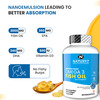 Naturyz Burpfree Omega 3 Fish Oil 2000 Mg With Vitamin D3 For Skin, Eyes,Heart & Brain (60 Softgels)