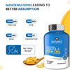Naturyz Burpfree Omega 3 Fish Oil 2000 Mg With Vitamin D3 For Skin, Eyes,Heart & Brain (60 Softgels)