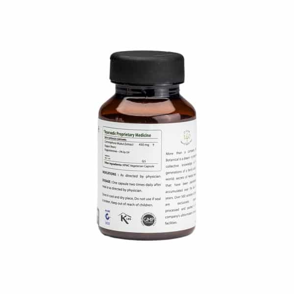 Bixa Botanical Guggul Extract 60 Veg Capsules (450Mg) 2.5% Guggulsterones-Improve Blood Circulation