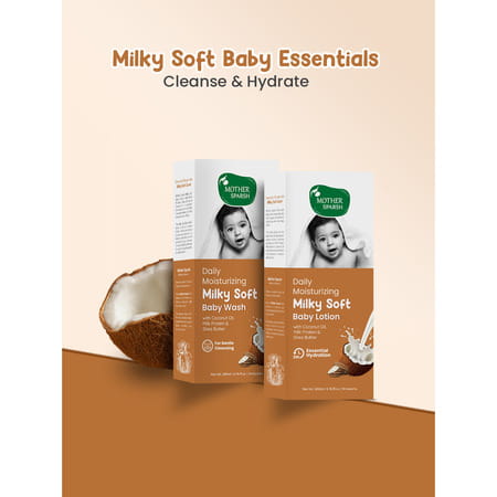 Mother Sparsh Milky Soft Baby Lotion With Milk Protein | Coconut Oil & Shea Butter - 200ml