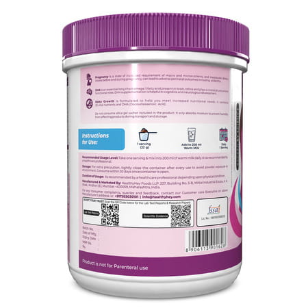 Healthyhey Prenatal Protein Vitamin Supplement - Babygrowth-Chocolate-200 G