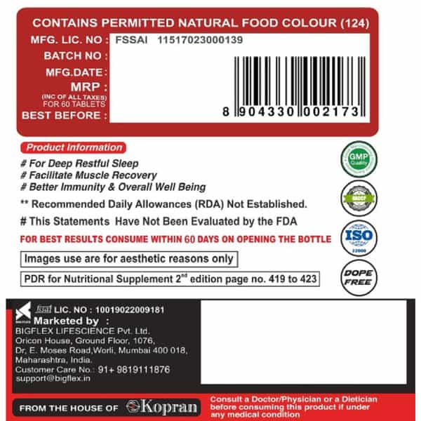 Pharmgrade Healthy Living Melatonin 60Tabs Red Series