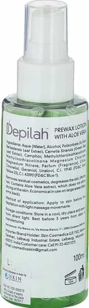 Depilah Prewax Lotion With Aloe Vera - 100 Ml (Green)