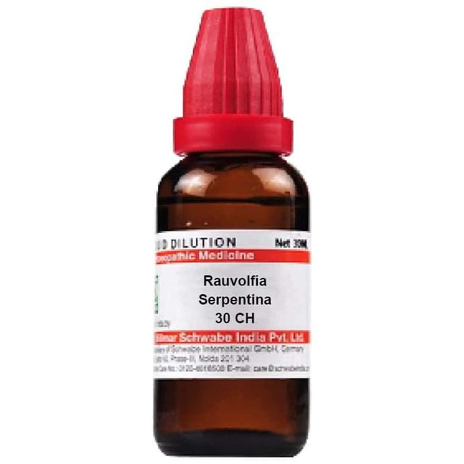 Dr. Willmar Schwabe India Rauvolfia Serpentina Dilution 30 Ch 30 Ml