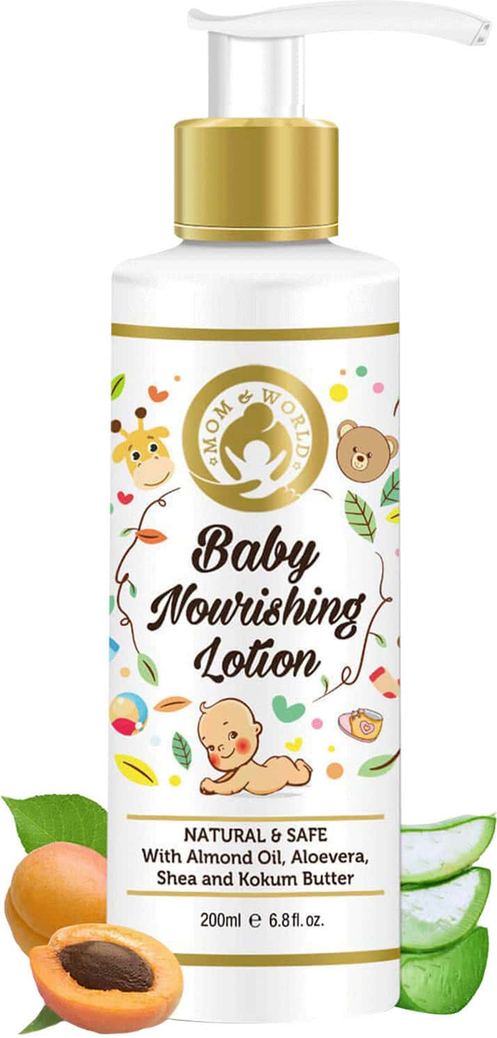 Mom & World Baby Nourishing Lotion - With Almond Oil Aloevera - 200 Ml