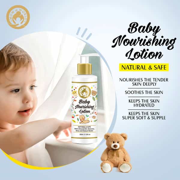 Mom & World Baby Nourishing Lotion - With Almond Oil Aloevera - 200 Ml