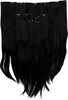 Streak Street 7 Set Clip-In Volumizer Jet Black Hair Extensions