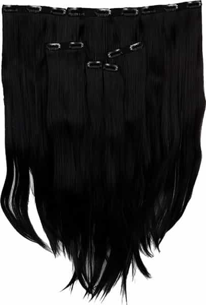 Streak Street 7 Set Clip-In Volumizer Jet Black Hair Extensions