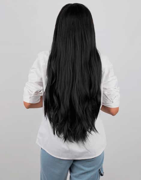 Streak Street 7 Set Clip-In Volumizer Jet Black Hair Extensions