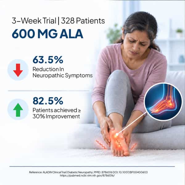 Miduty R-Ala 600Mg | 99% Bioactive R-Alpha Lipoic Acid | 30 Veg Capsules