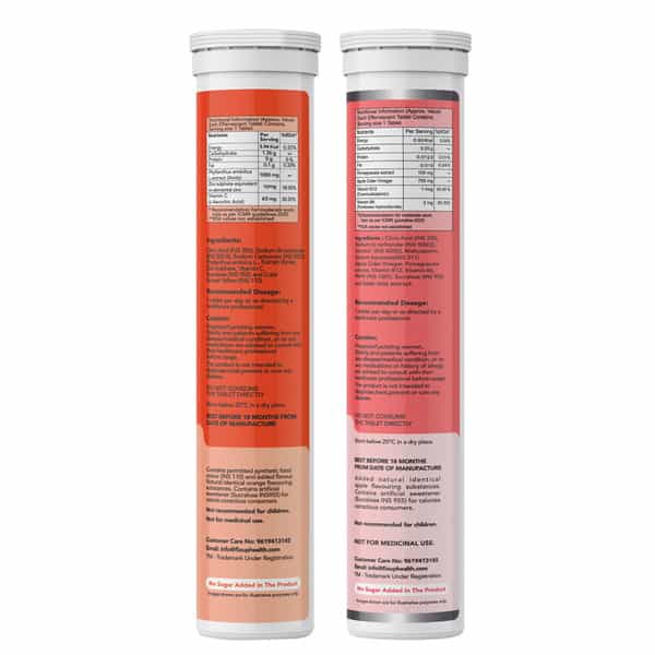 Fixuphealth Natural Amla Vitamin C Zinc 20 Tab & Applecider Vinegar With Vitamin B6 B12 15 Tab Combo