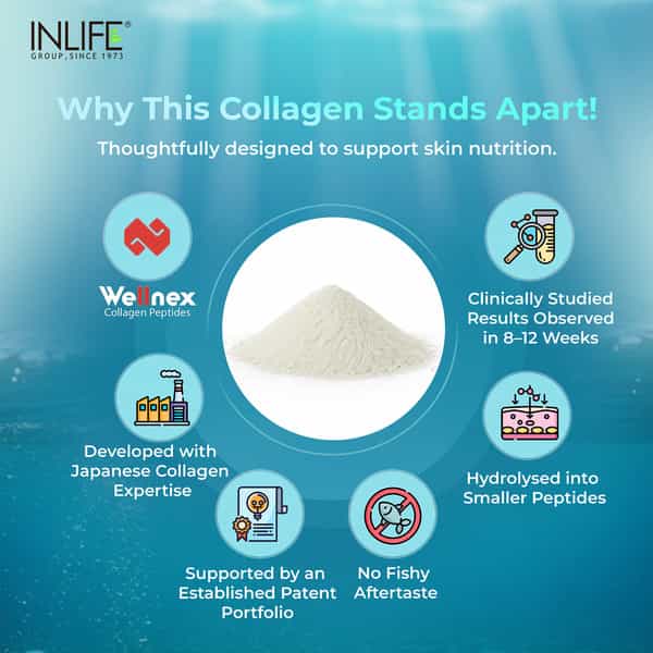 Inlife Japanese Marine Collagen Supplements For Women & Men (Orange | Fish Collagen | 200G)