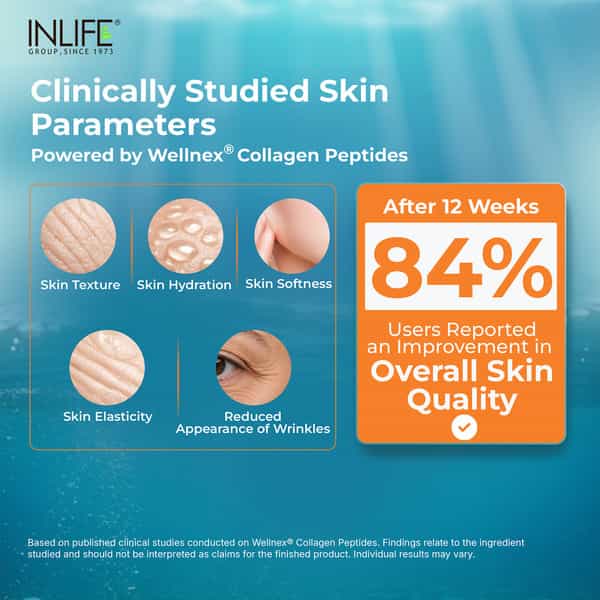 Inlife Japanese Marine Collagen Supplements For Women & Men (Orange | Fish Collagen | 200G)