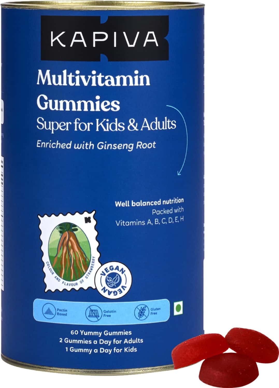 Kapiva Multivitamin Gummies|Vitamin Supplements For Kids And Adults - 60 Gummies
