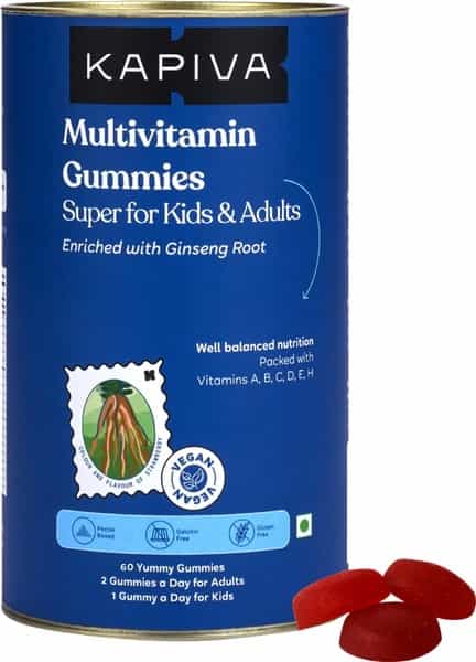 Kapiva Multivitamin Gummies|Vitamin Supplements For Kids And Adults - 60 Gummies