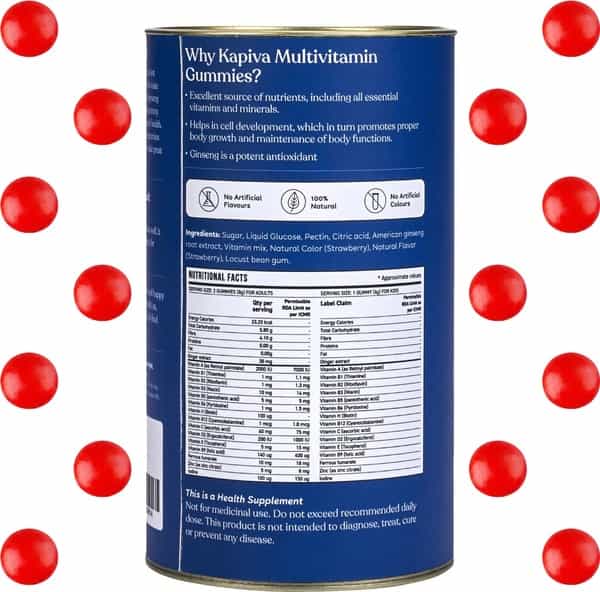 Kapiva Multivitamin Gummies|Vitamin Supplements For Kids And Adults - 60 Gummies
