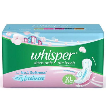 Whisper Ultra Skin Love Soft Xl (284 Mm) Sanitary Pads 30 N0'S