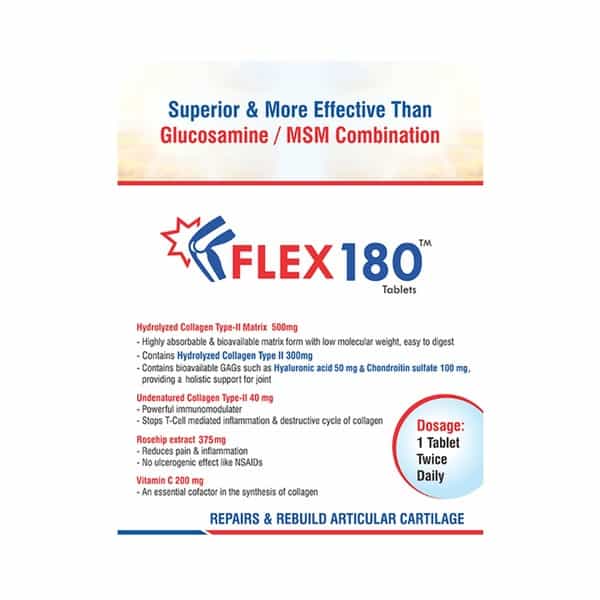 Trexgen Flex180 Type Ii Collagen Rosehip Joint Support Tablets - 30 Tablets