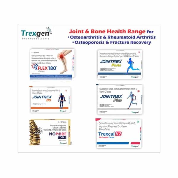 Trexgen Flex180 Type Ii Collagen Rosehip Joint Support Tablets - 30 Tablets