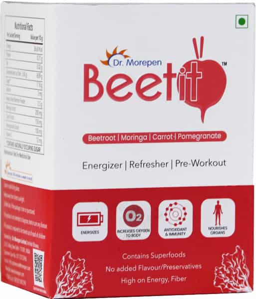 Dr. Morepen Beetit Energy Drink With | Beetroot Moringa Carrot & Pomegranate | 100 Gm