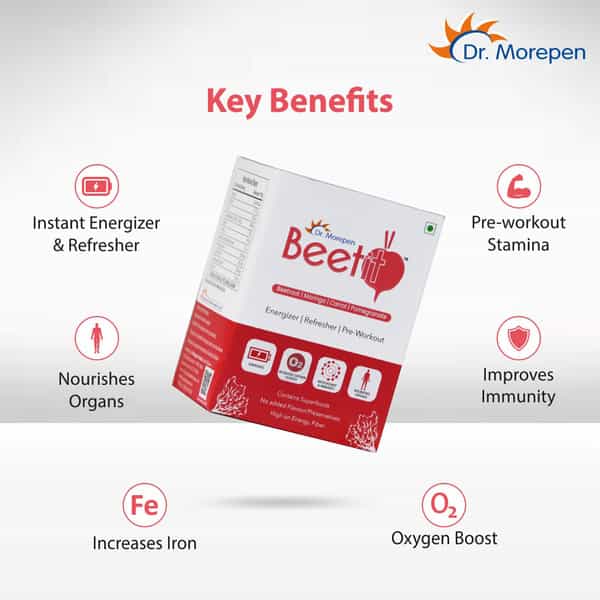 Dr. Morepen Beetit Energy Drink With | Beetroot Moringa Carrot & Pomegranate | 100 Gm
