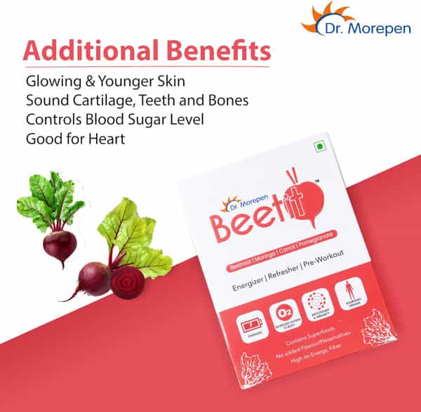Dr. Morepen Beetit Energy Drink With | Beetroot Moringa Carrot & Pomegranate | 100 Gm