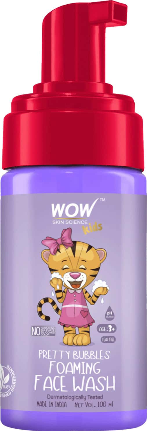 Wow Skin Science Kids Pretty Bubbles Foaming Face Wash - Tear Free 100ml