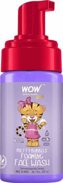 Wow Skin Science Kids Pretty Bubbles Foaming Face Wash - Tear Free 100Ml