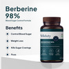 Miduty Berberine 98% With Vit B12 - Diabetes - Weight Loss - Blood Sugar - Sugar Free - 60 Capsules