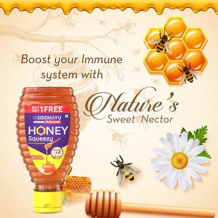 Baidyanath Honey Squeezy | No Added Sugar - 800g (400gx2)
