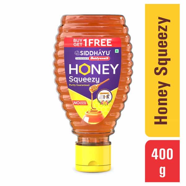 Baidyanath Asli Ayurved Honey Squeezy | No Added Sugar - 800G (400Gx2)