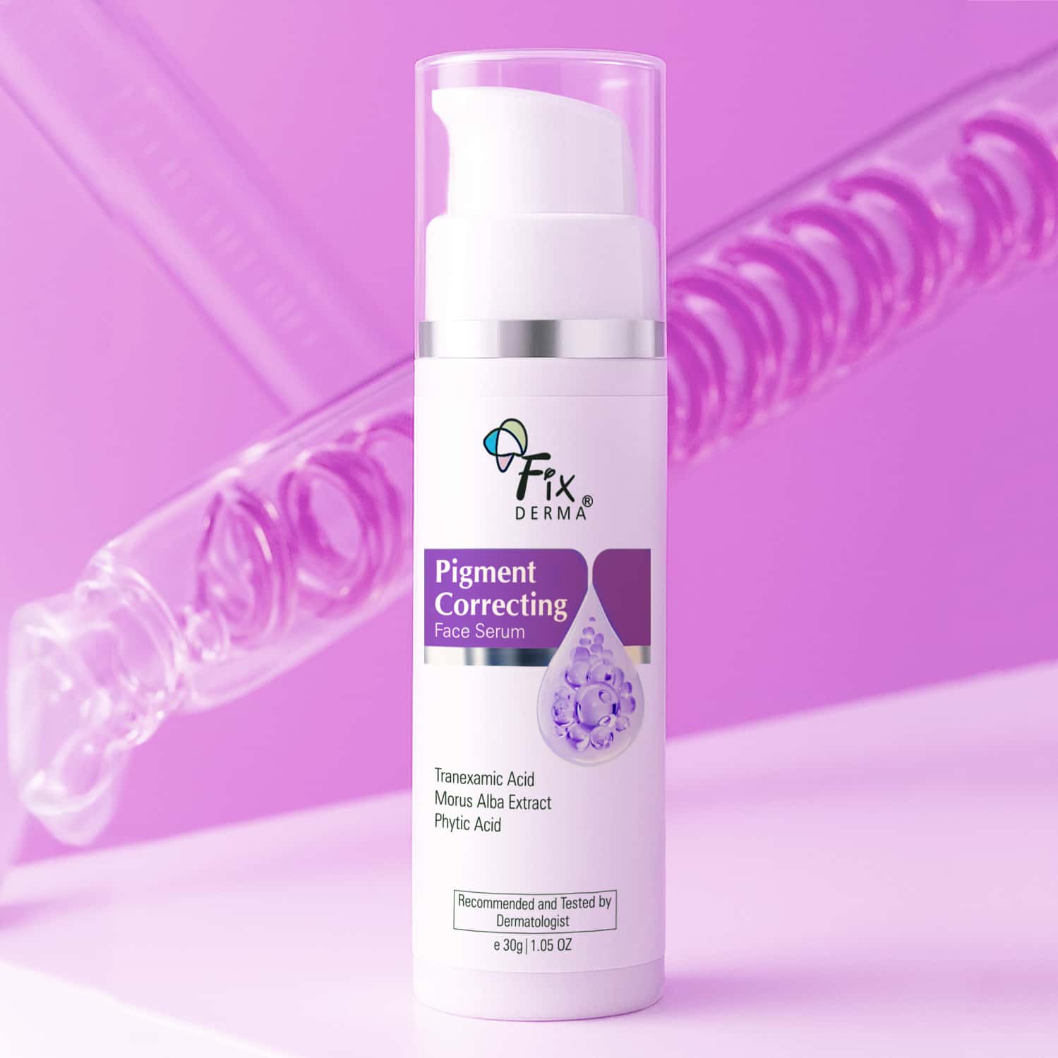 Fixderma Pigment Correcting Serum 3% Tranexamic Acid Serum Face Serum For Men & Women 30 Gm